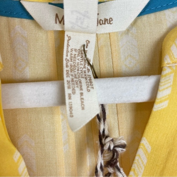 Matilda Jane Womens Medium Blouse Golden Hour Top Yellow Tunic Shirt Aztec NWT - Picture 5 of 9